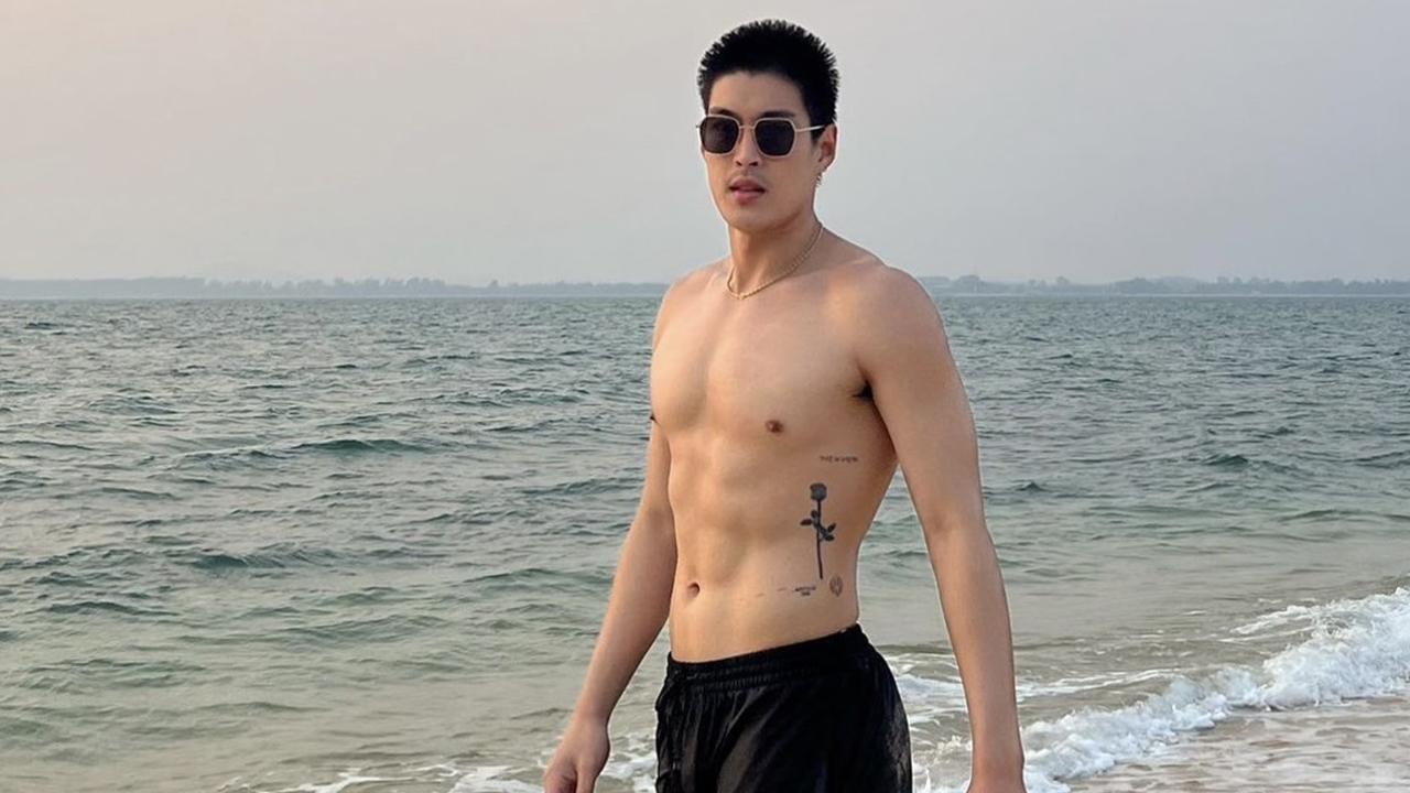 ขยี้ตาแรง กระทิง ขุนณรงค์ อวดหุ่นล่ำขาวโอโม่ ริมชายหาดทำทะเลไฟลุก