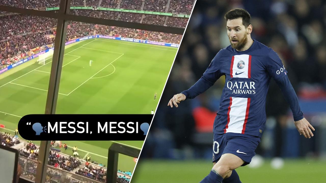 กลับบ้านเราเถอะ แฟนบาร์เซโลนา ตะโกนเรียก "เมสซี" เกมพ่าย เรอัล มาดริด (คลิป)