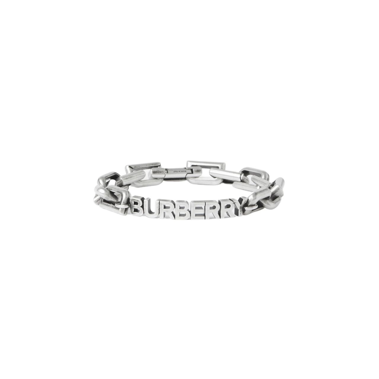 สร้อยข้อมือผู้ชาย Burberry Logo Detail Palladium-plated Chain-link Bracelet