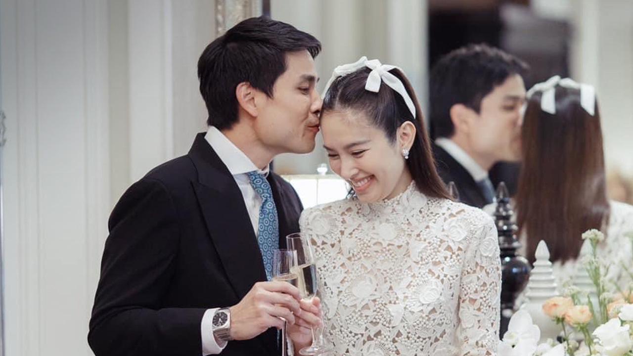 ประมวลภาพงานฉลองสละโสด ปอย-โอ๊ค เจ้าสาวสวยออร่า คนบันเทิงแห่ร่วมงาน