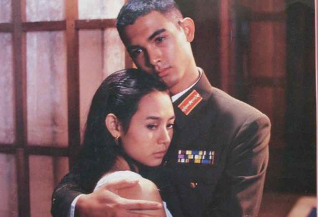 วรุฒ​ วรธรรม ในบทโกโบริ และ จินตหรา สุขพัฒน์ ในบทอังศุมาลิน ในภาพยนตร์คู่กรรมปี พ.ศ. 2531