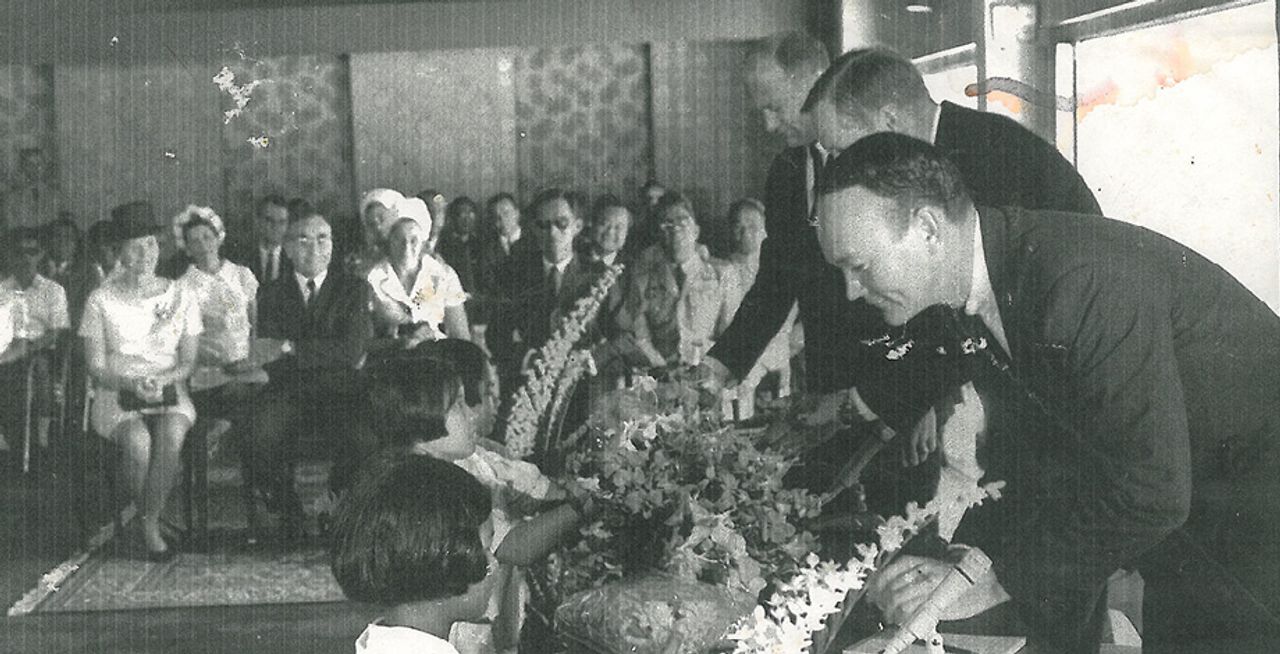 นีล อาร์มสตรอง, เอ็ดวิน บัซ อัลดริน และไมเคิล คอลลินส์ ทีมนักบินอวกาศจากยานอวกาศอะพอลโล 11 เดินทางมากรุงเทพฯ ครั้งแรก