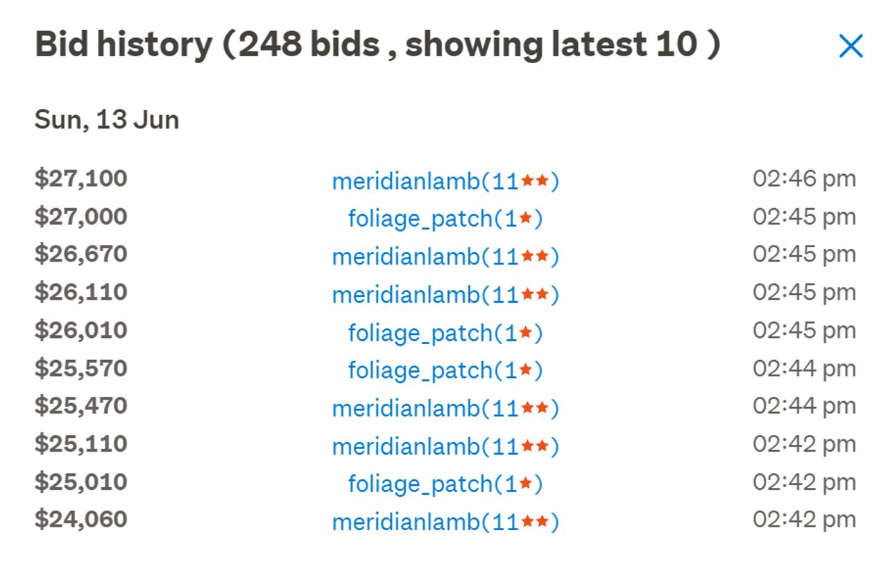 การประมูลที่ไม่มีใครยอมใคร
