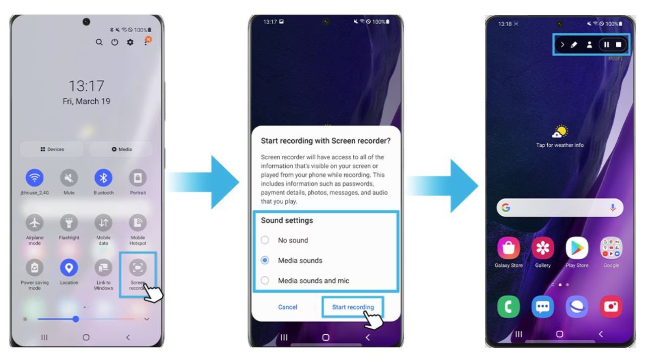 วิธีบันทึกหน้าจอมือถือซัมซุงด้วยตัวเองแบบง่ายๆ (ขอบคุณภาพ : www.samsung.com/th)