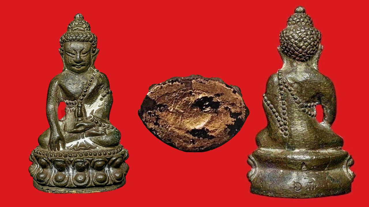 พระกริ่งชินบัญชร หลวงปู่ทิม วัดละหารไร่ ก้นอุดผงพรายกุมาร หมายเลข ๖๓ ของไทยรัฐ คำปาน.