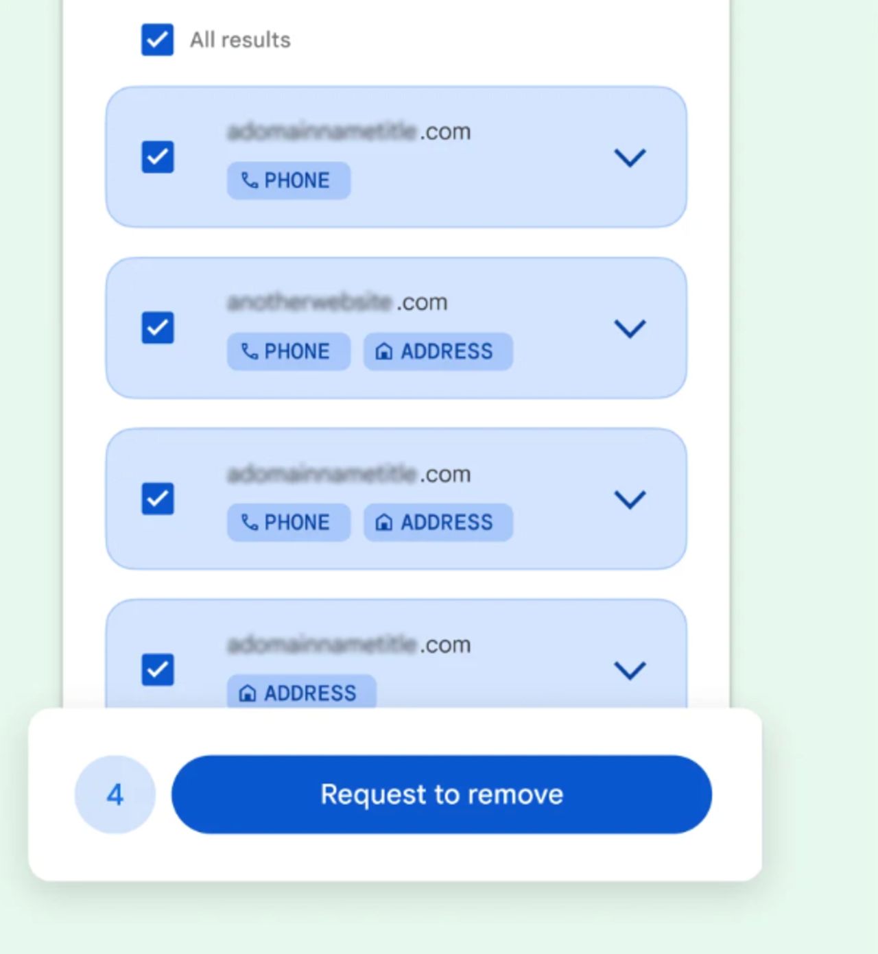 Features Results about you