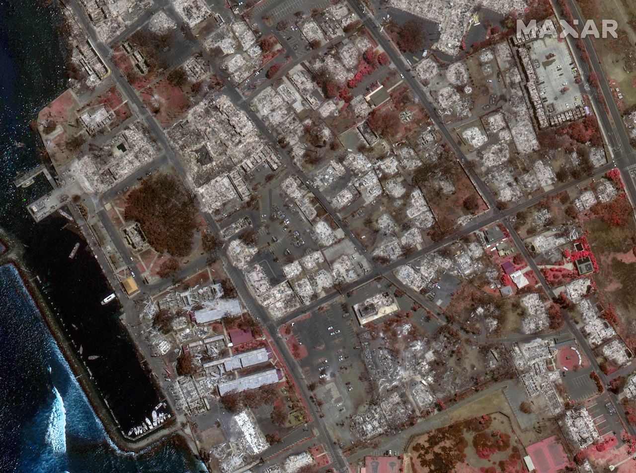 เมืองลาไฮนา ซึ่งเคยเป็นแหล่งท่องเที่ยวยอดนิยม เสียหายเกือบทั้งหมด