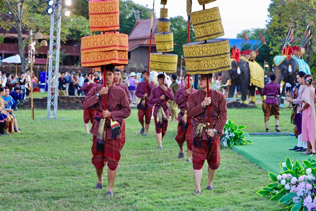 ขบวนพยุหยาตราทางชลมารค “ยอยศยิ่งฟ้า อยุธยามรดกโลก” ที่นำมาโชว์ในวันแถลงข่าว และจัดอย่างยิ่งใหญ่ ในวันเปิดงาน 15 ธ.ค.นี้.