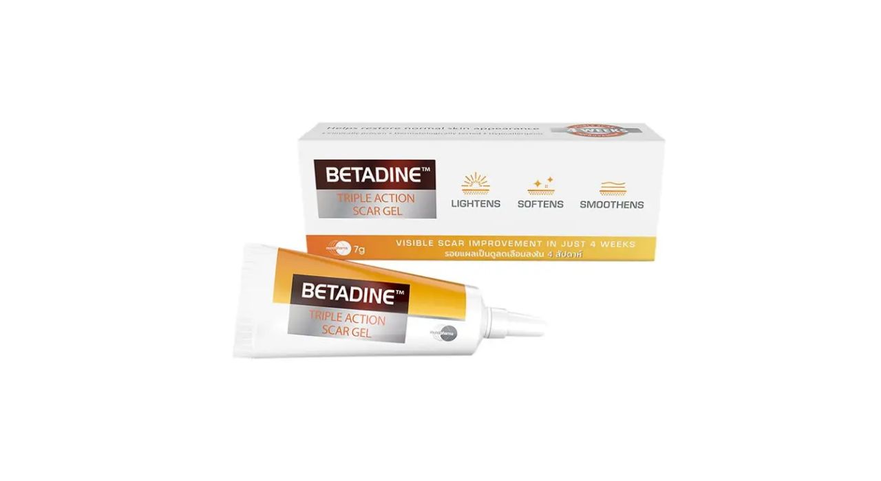 Betadine triple action scar gel