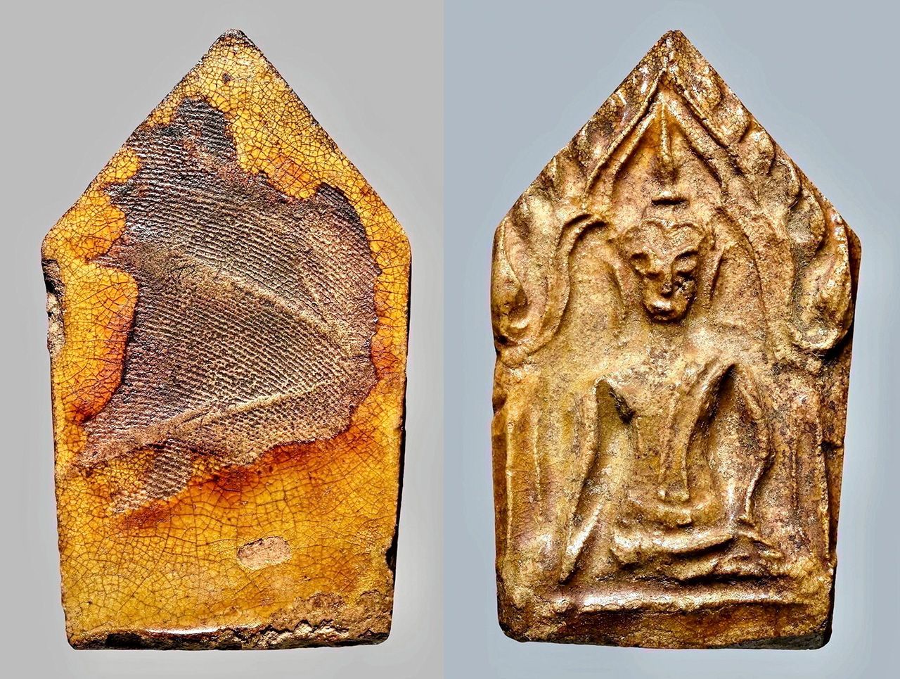 พระขุนแผนเคลือบ พิมพ์ใหญ่ กรุวัดใหญ่ชัยมงคล ของ ดามพ์ สุพรรณ.