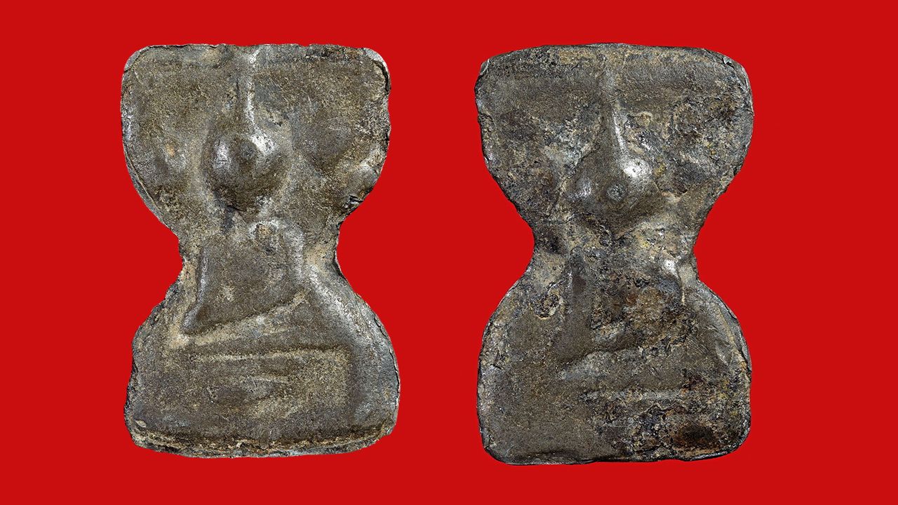 พระมเหศวร พิมพ์เล็ก เนื้อชินเงิน กรุวัดพระศรีรัตนมหาธาตุ ของเอ มรดกไทย.