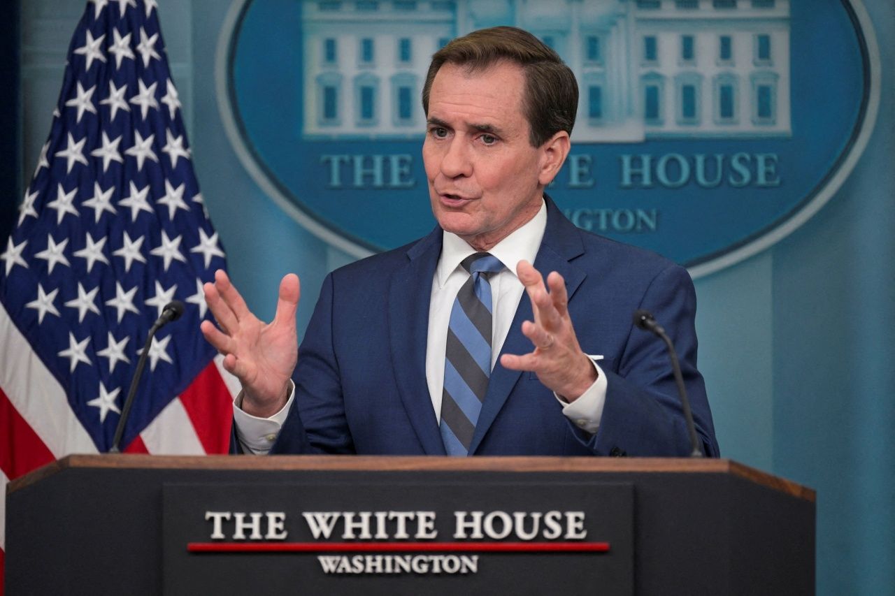 จอห์น เคอร์บี โฆษกสภาความมั่นคงแห่งชาติสหรัฐฯแถลงข่าวเมื่อ 31 มกราคม 2567