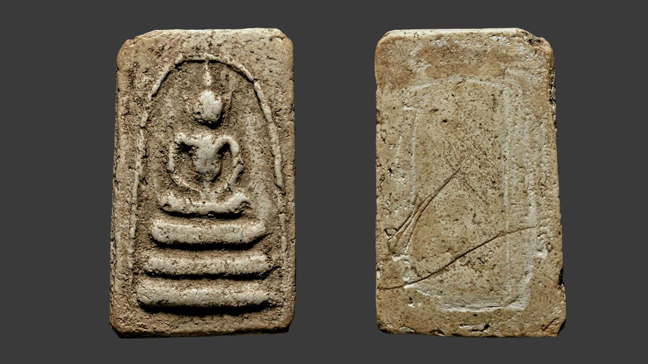 พระสมเด็จบางขุนพรหม พิมพ์อกครุฑ วัดใหม่อมตรส ของพรรค คูวิบูลย์ศิลป์.