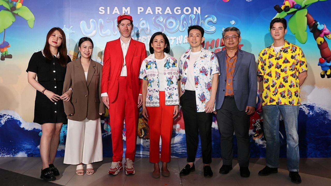 ตามไปชม  -  มยุรี ชัยพรหมประสิทธิ์ และ ชัชวาลย์ แสงปรีดีกรณ์ จัดงาน “Siam Paragon Ultrasonic Water Festival 2024” นำเสนอผลงานศิลปะ จักรวาลล็อบสเตอร์ ของศิลปินชาวอังกฤษ ฟิลิป โคลแบร์ จัดถึง 16 เม.ย. โดยมี นิธี สีแพร มาร่วมงานด้วย ที่สยามพารากอน วันก่อน.