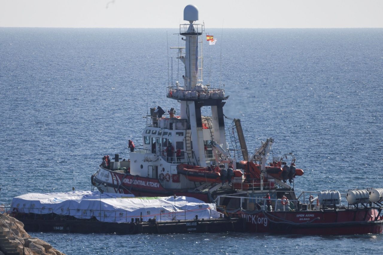 องค์กรการกุศลในสเปน Open Arms เริ่มโครงการนำร่อง ส่งเรือบรรทุกอาหารราว 200 ตัน ไปช่วยเหลือชาวปาเลสไตน์ในฉนวนกาซา เมื่อ 12 มีนาคม 2567