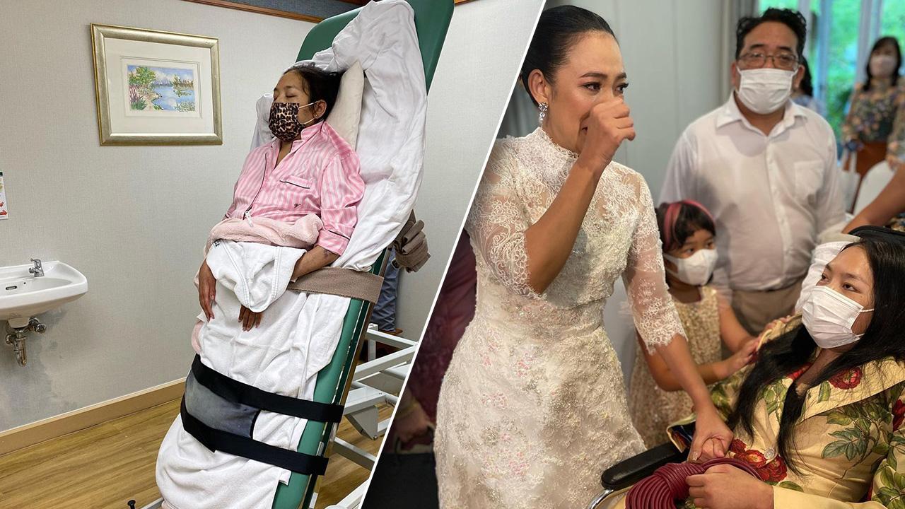 คุณหญิงแมงมุม ใจสู้ เริ่มหัดยืนแล้ว หลังเพิ่งไปร่วมงานแต่งพี่สาว