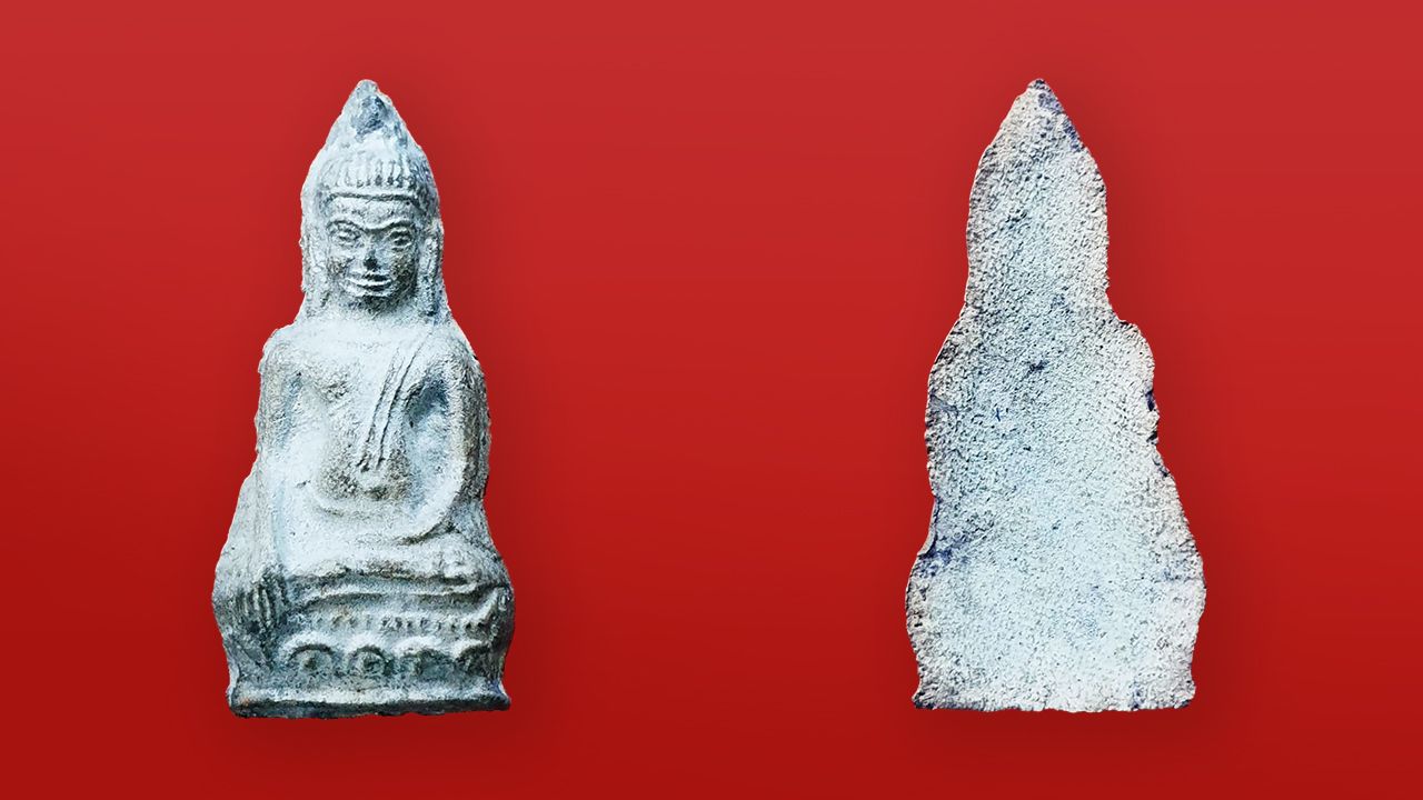 พระหูยาน เนื้อชินเงิน กรุวัดพระศรีรัตนมหาธาตุ ของ “โป๊ยเสี่ย” ไชยทัศน์ เตชะไพบูลย์.