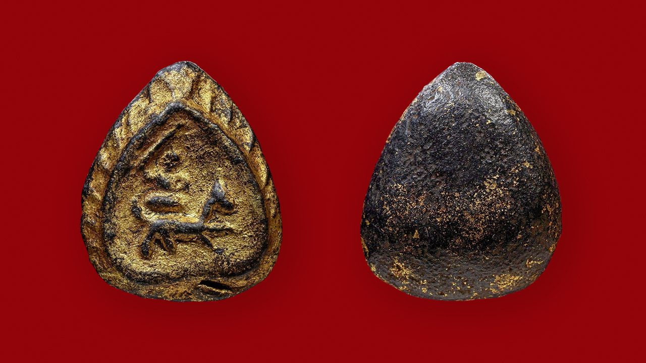 พระพิมพ์กรมหลวง เนื้อผงคลุกรักปิดทอง หลวงปู่พริ้ง วัดบางปะกอก ของหนึ่ง ปริตต์.