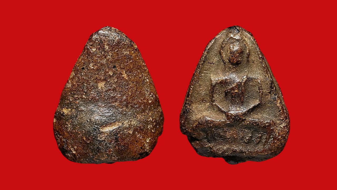 พระพิมพ์แจกแม่ครัวใหญ่ เนื้อผงคลุกรัก หลวงปู่ศุข วัดปากคลองมะขามเฒ่า ของสถิต ราชบุรี.