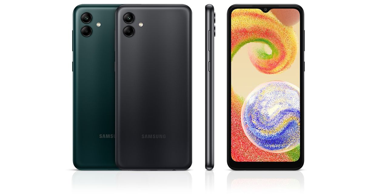 Galaxy A04 มีให้เลือกทั้งหมด 2 สี ได้แก่สีดำ และสีเขียว
