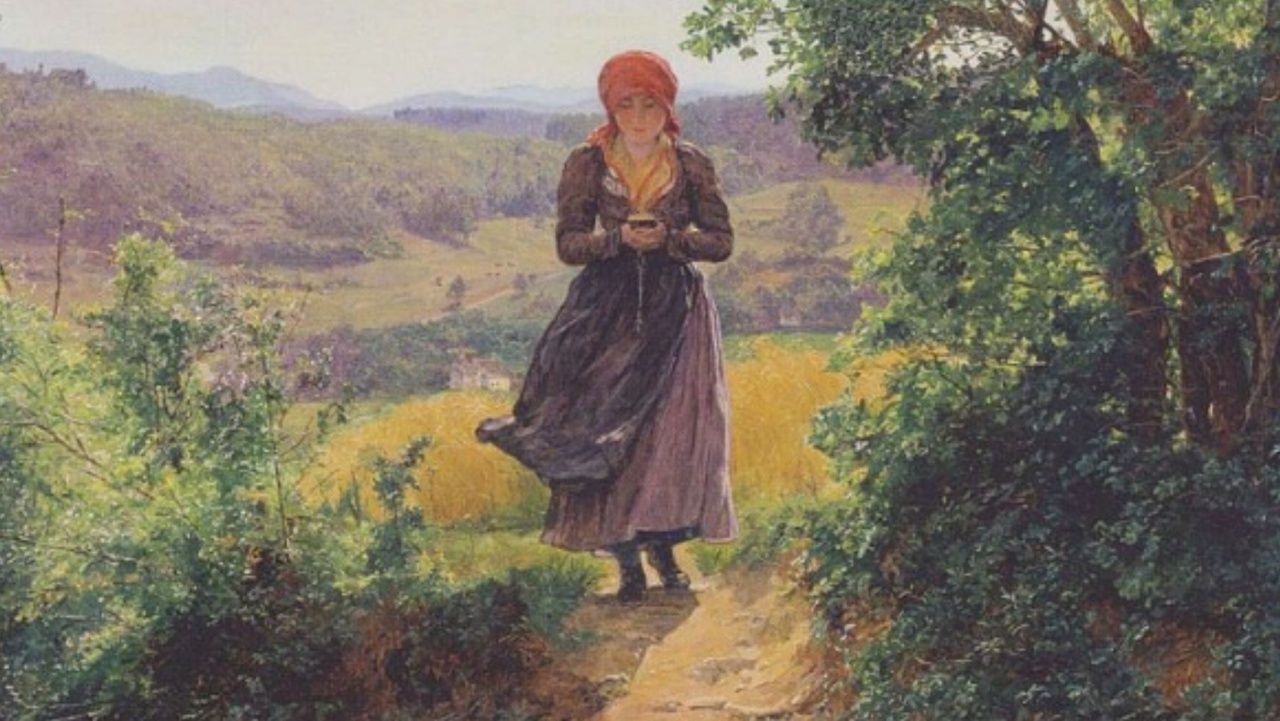 ไขปริศนาภาพหญิงสาวใช้สมาร์ทโฟนในภาพวาดอายุ 162 ปี
