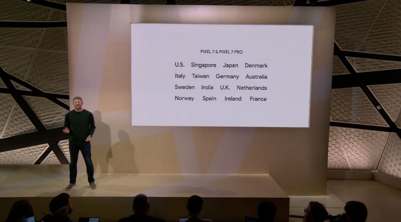ประเทศที่วางจำหน่าย Pixel 7 และ Pixel 7 Pro