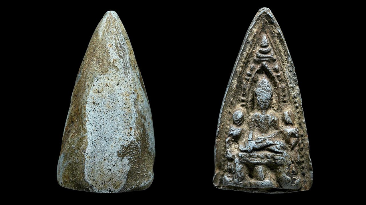 พระเลี่ยง เนื้อเขียวหินครก วัดมหา วัน ของตะวัน พระสกุล ลำพูน.