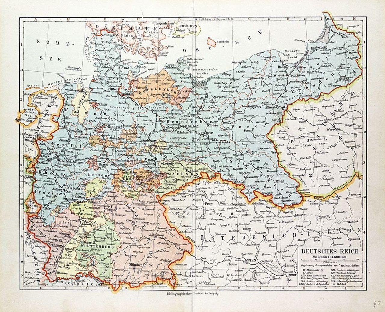 แผนที่จักรวรรดิเยอรมันเมื่อปี ค.ศ.1899