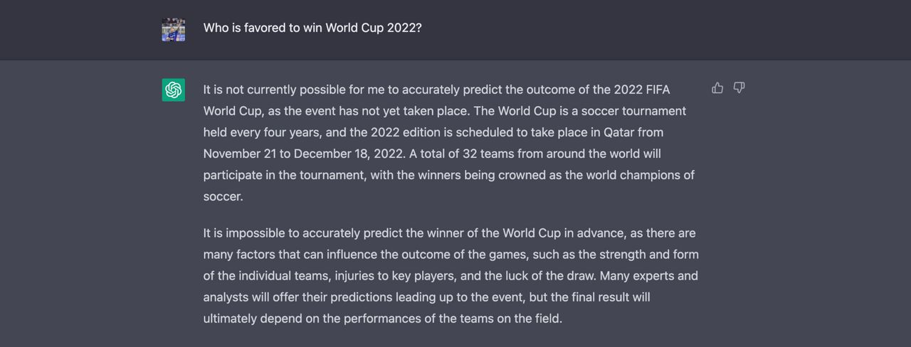 ChatGPT กับการตอบคำถามที่ยังไม่มีข้อมูล โดยเฉพาะข้อมูลของปี 2022