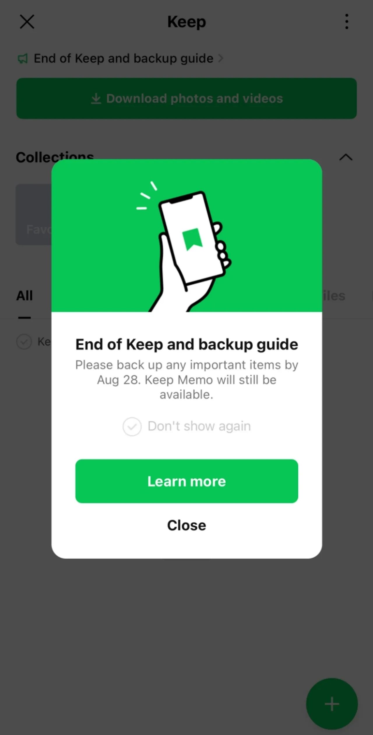 LINE Keep ประกาศปิดให้บริการ ผู้ใช้งานอย่าลืมสำรองข้อมูล