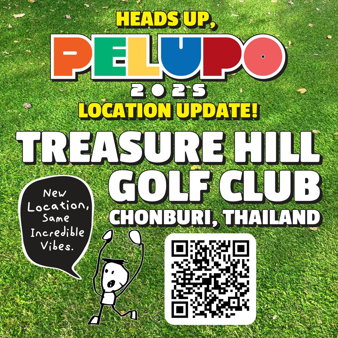 อัปเดตสถานที่จัดงาน PELUPO 2025 จัดที่สนามกอล์ฟ T reasure Hill Golf Club (บ้านบึง จ.ชลบุรี)