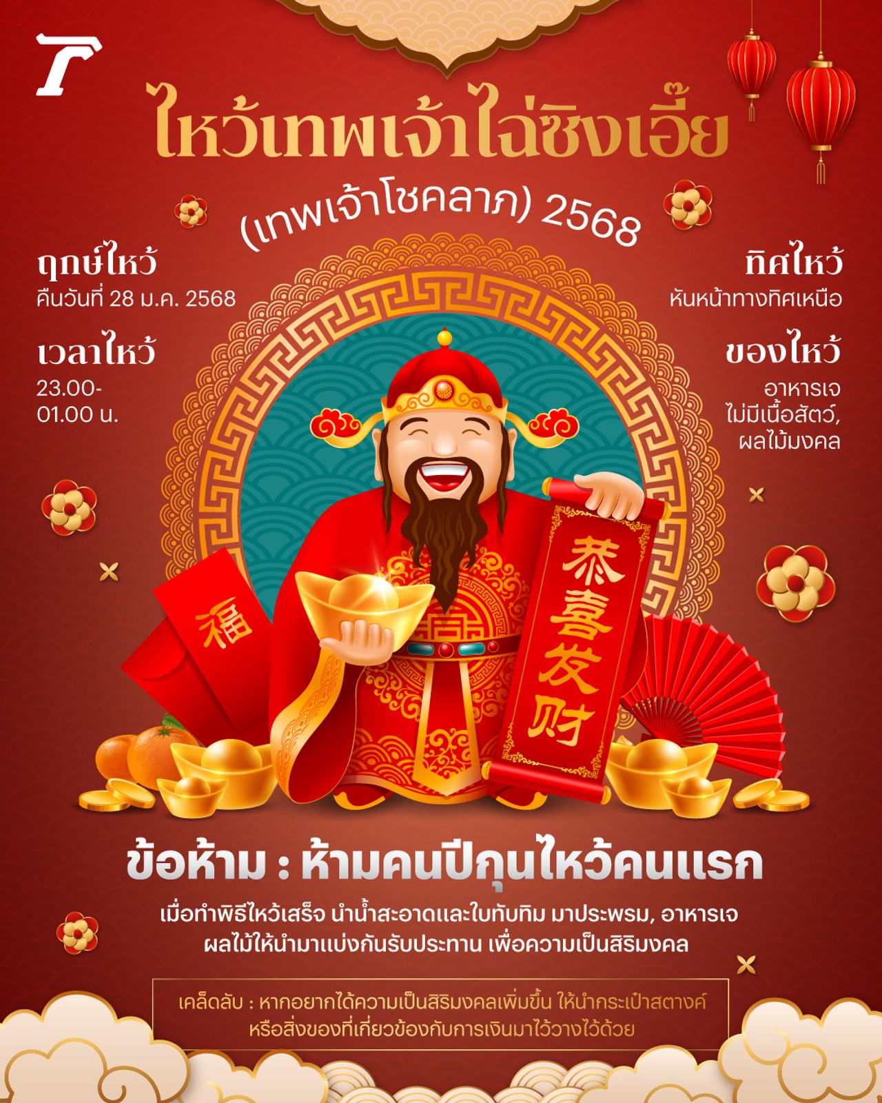 ไหว้เทพเจ้าแห่งโชคลาภ 