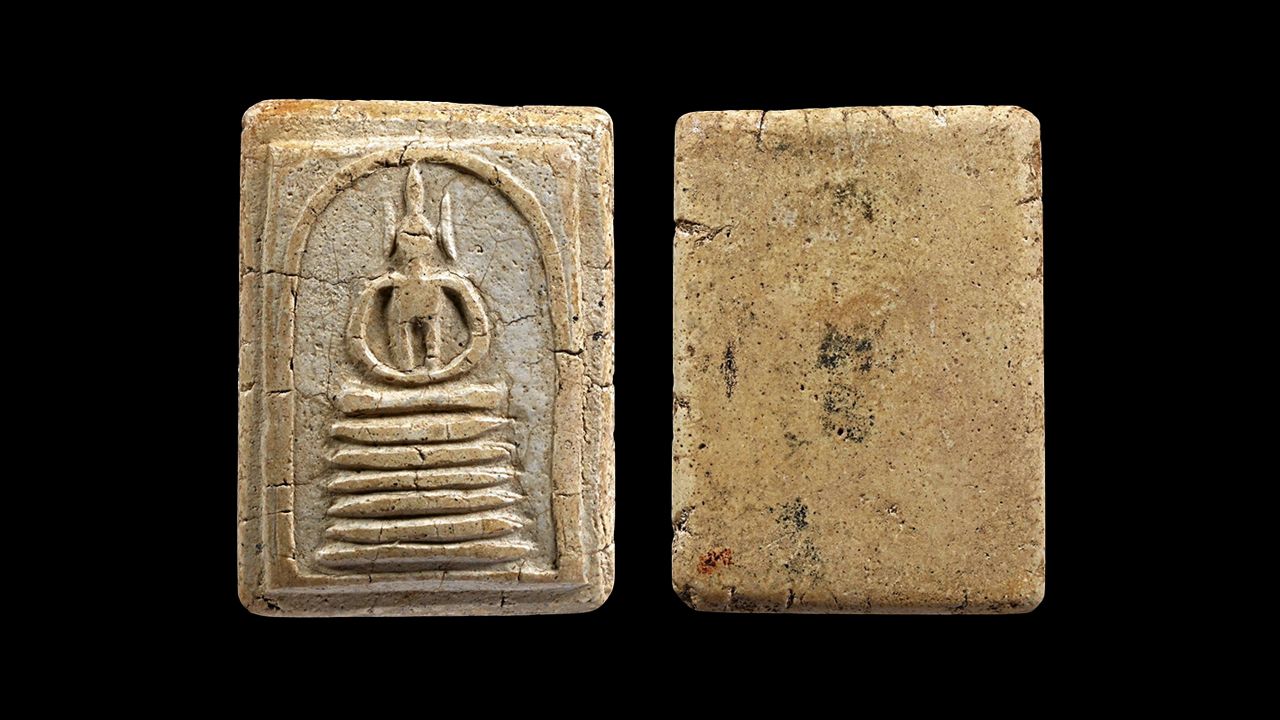 พระสมเด็จเกศไชโย พิมพ์นิยม ๖ ชั้น แบบพิมพ์ ๗ ชั้น A วัดไชโยวรวิหาร ของสถิต ราชบุรี.