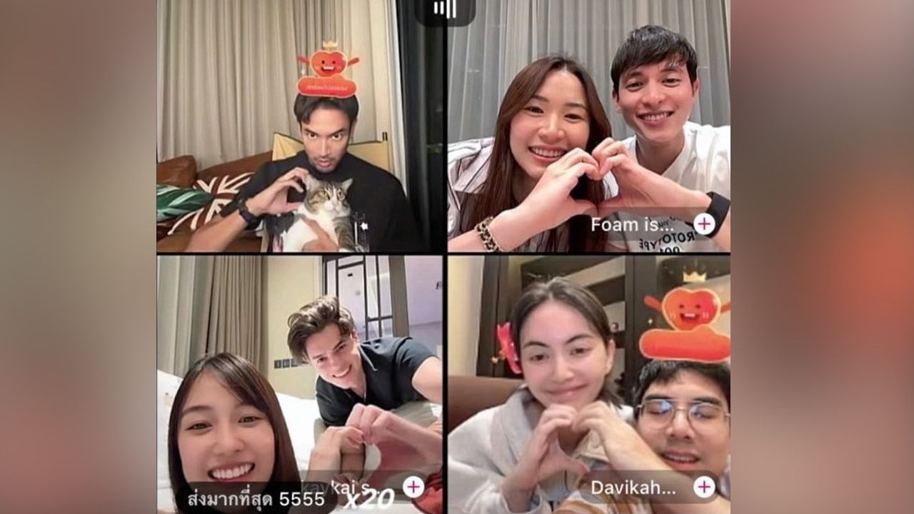 โสดแล้วไง เกรท-วรินทร ขึ้นไลฟ์กับชาวแก๊ง เจมส์จิ-โฟม-ใหม่-เต๋อ-เก๋ไก๋-อาบี” ทุกคนล้วนมีแฟน ฮีเกรท ไม่น้อยหน้า อุ้ม “ไข่ตุ๋น” แทน...แหม่ๆ สโลแกน “มีแมวไม่มีเมีย” เหนียวแน่นจริงๆ.