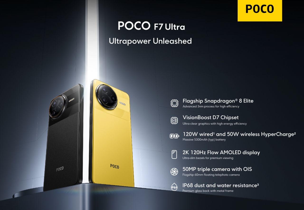 สเปกภาพรวมของ POCO F7 Ultra