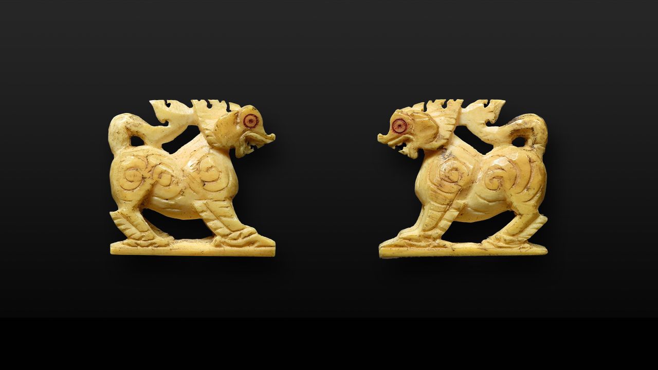 สิงห์งาแกะ ๕ ขวัญ หลวงพ่อหอม วัดชากหมาก ของนิธิวัชร์ ศิริวรานภาพงศ์.