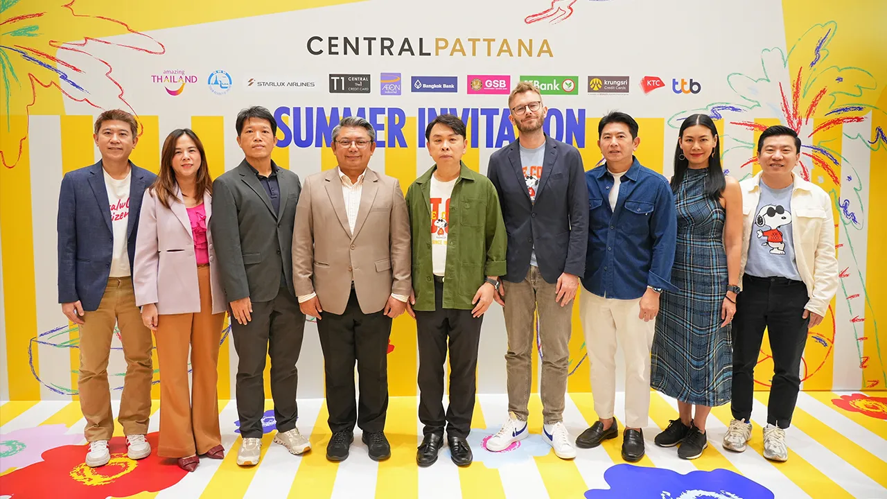 45 ขวบ ดร.ณัฐกิตติ์ ตั้งพูลสินธนา และ นิธี สีแพร เปิดแคมเปญ “Summer Invitation 2025” นำ Snoopy & Friends คาแรกเตอร์ระดับโลกมาสร้างปรากฏการณ์ซัมเมอร์มิติใหม่ฉลอง 45 ปี เซ็นทรัลพัฒนา ระหว่าง 1 มี.ค.-5 พ.ค. โดยมี กันตภณ ผาณิตรัตน์ มาร่วมงานด้วย ที่เซ็นทรัลเวิลด์ วันก่อน.