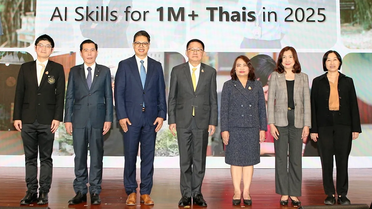 ยุคเอไอ ประเสริฐ จันทรรวงทอง และ ธนวัฒน์ สุธรรมพันธุ์ เปิดโครงการ “THAI Academy ขับเคลื่อนอนาคต AI ประเทศไทย” เพื่อเสริมทักษะด้าน AI ให้คนไทย โดยมี ดร.ณัฐพล นิมมานพัชรินทร์ และ จิรวรรณ สุตสุนทร มาร่วมงานด้วย ที่บริษัทโทรคมนาคมแห่งชาติ วันก่อน.