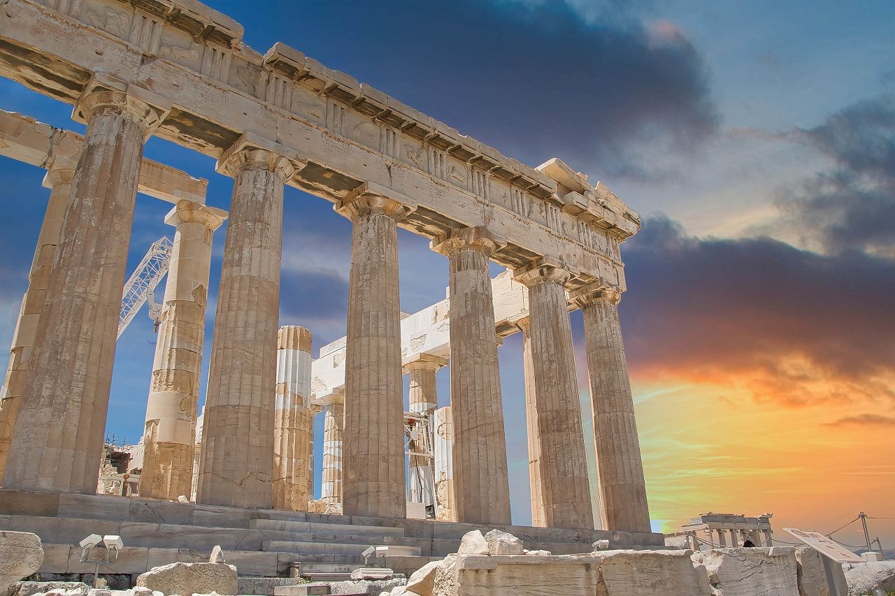 วิหารพาร์เธนอนในเอเธนส์ ประเทศกรีซ
