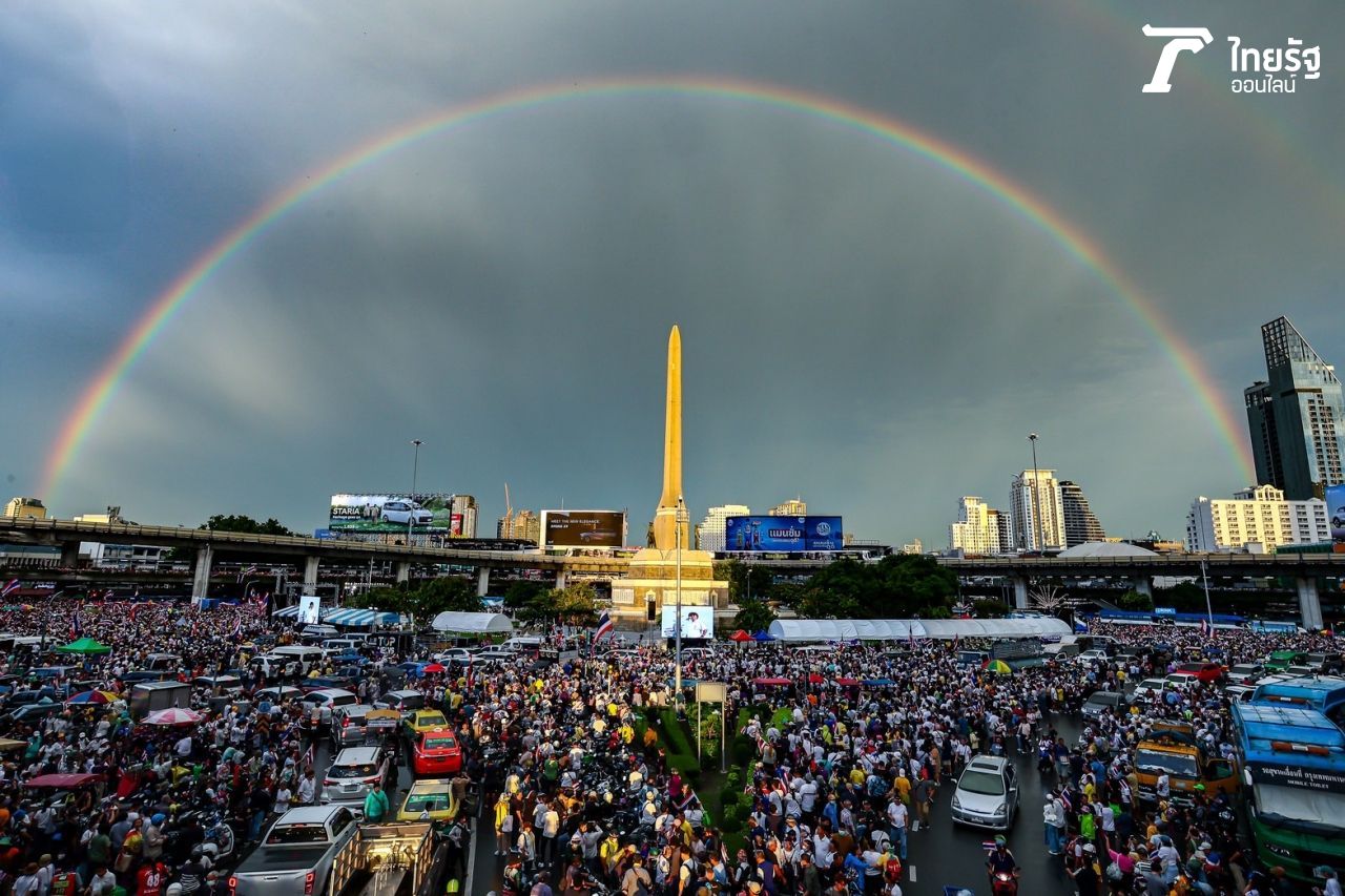 การชุมนุมขับไล่นายกฯ และรัฐบาล ของกลุ่มรวมพลังแผ่นดินปกป้องอธิปไตยชาติ เมื่อวันที่ 28 มิถุนายน 2568 บริเวณอนุสาวรีย์ชัยสมรภูมิ