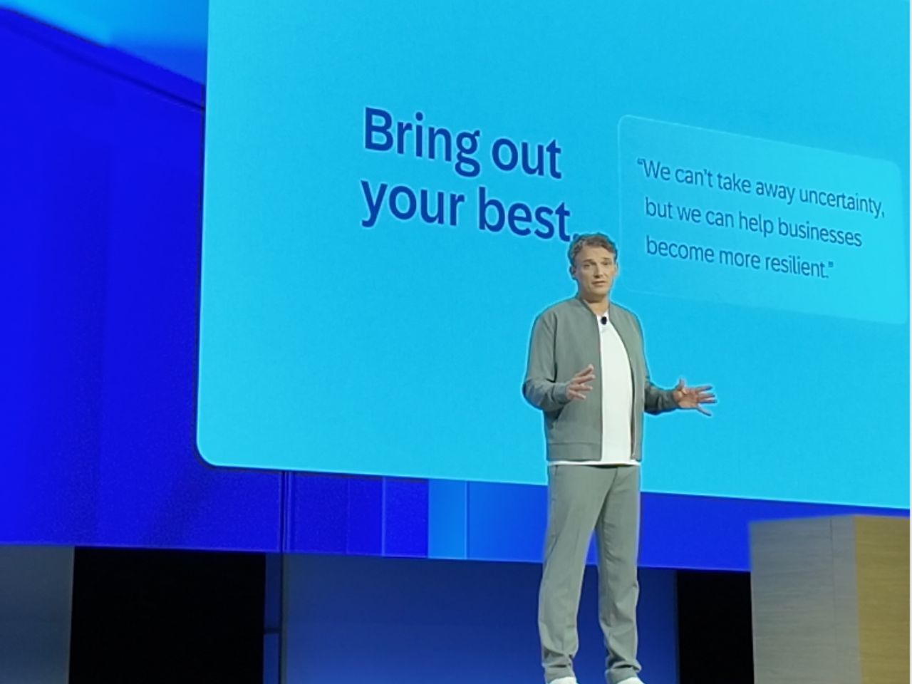 Christian Klien ซีอีโอ SAP บนเวที Keynote ในงาน SAP Sapphire 2025