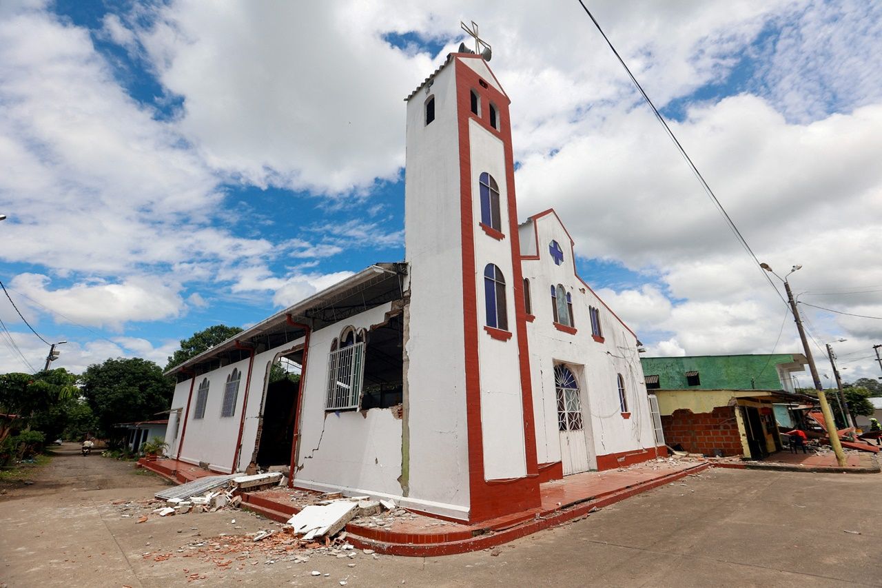 โบสถ์ในเมืองปาราเตบูเอโนได้รับความเสียหายจากแผ่นดินไหวเมื่อ 8 มิ.ย. 2568