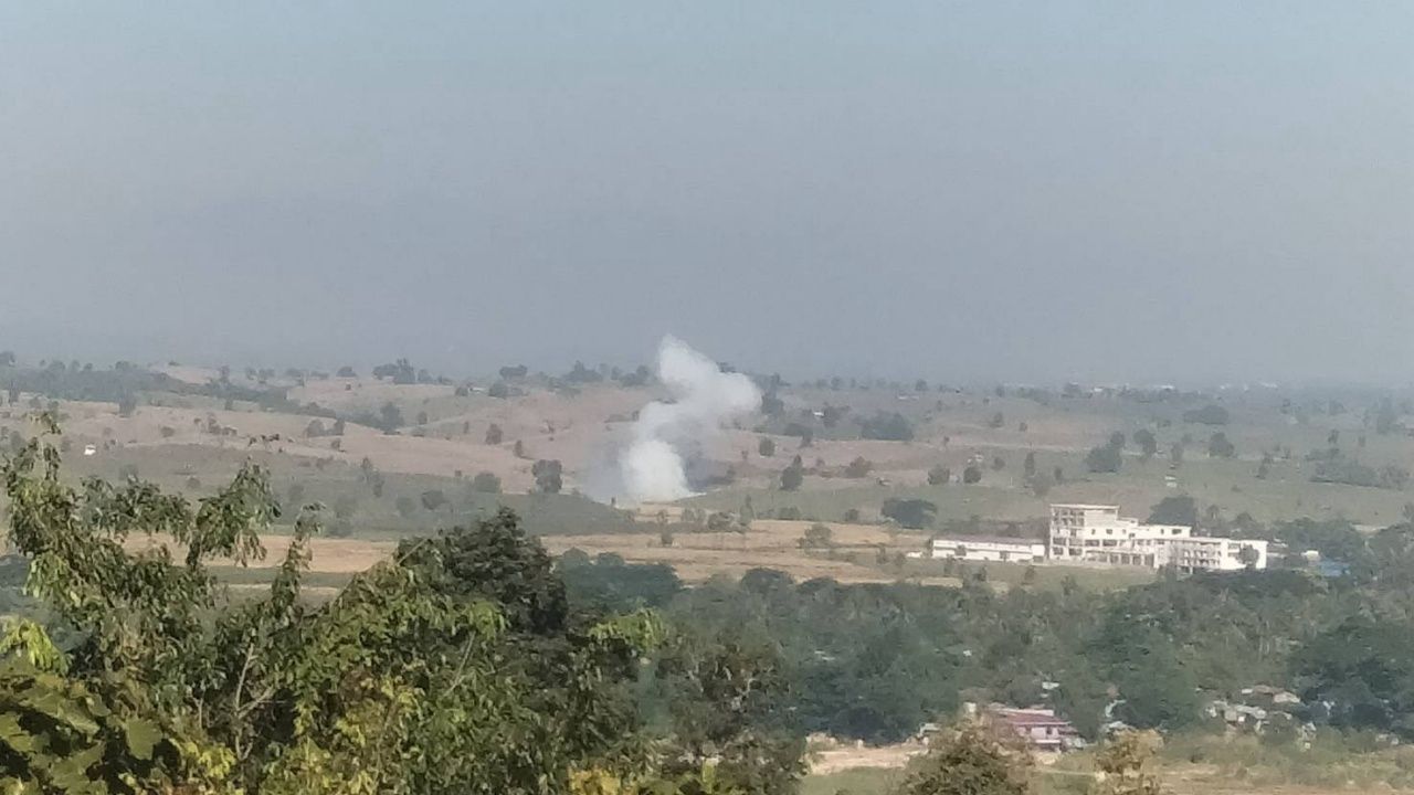 ยิงกระสุนควันเตือนจากเมียนมา ลูกปืน ค.60 ตกฝั่งไทย