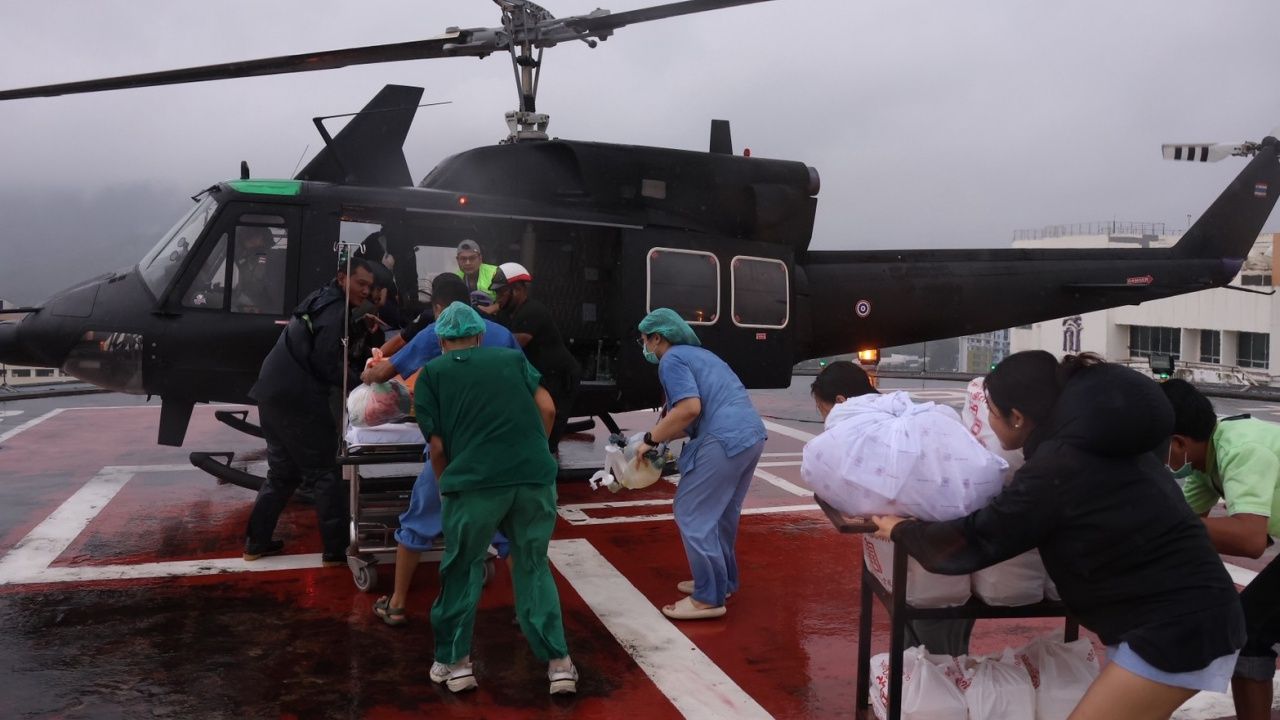 ภารกิจช่วยเหลือผู้ป่วยฉุกเฉินทางอากาศที่สงขลา