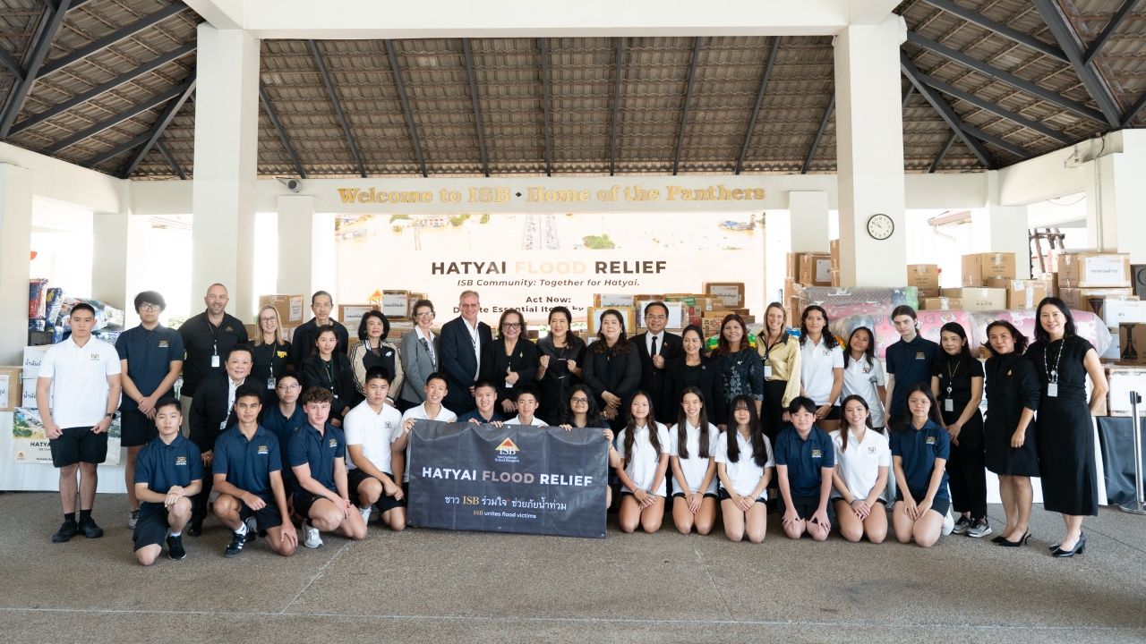 โรงเรียนนานาชาติ ISB มอบสิ่งของช่วยเหลือน้ำท่วมหาดใหญ่