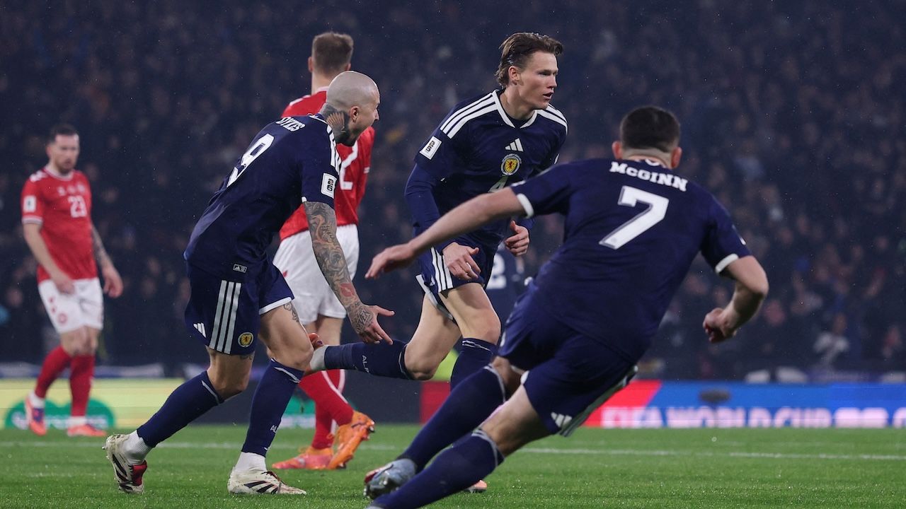 ผลบอลเมื่อคืน สกอตแลนด์ แซงดับ เดนมาร์ก คว้าตั๋วบอลโลก 2026