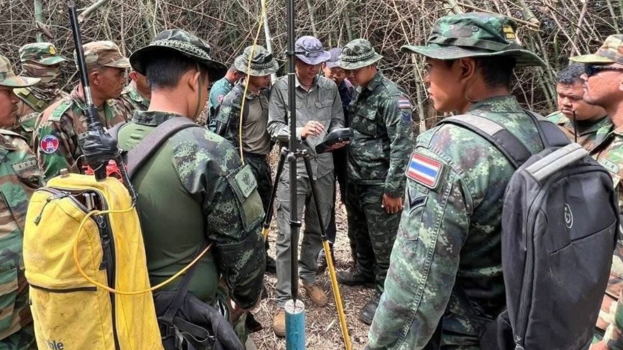 ไทยและกัมพูชาร่วมมือรังวัดหมุด GCP ด้วยโดรนที่ชายแดนสระแก้ว