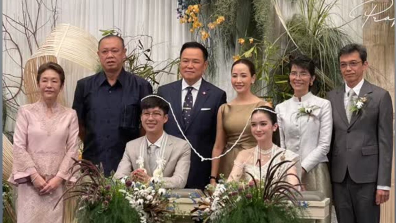 “อนุทิน” ประธานงานแต่ง “หนุน ชนน์ชนก” บุตรชายเนวิน รมต.ภูมิใจไทยร่วมงานคึกคัก