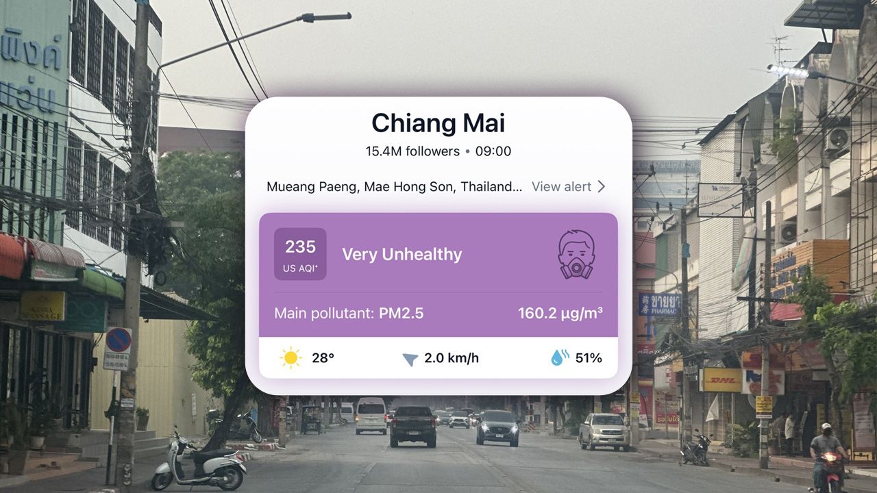 เชียงใหม่เผชิญวิกฤตฝุ่น PM2.5 อากาศแย่ติดอันดับ 1 โลก 4 วันติด