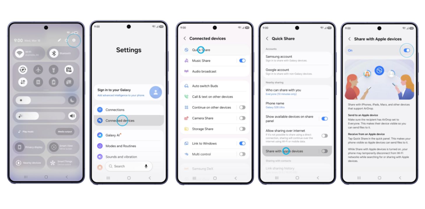 ซัมซุงเปิดตัว Quick Share รองรับ AirDrop โยนไฟล์ข้าม Android-iOS ได้แล้ว